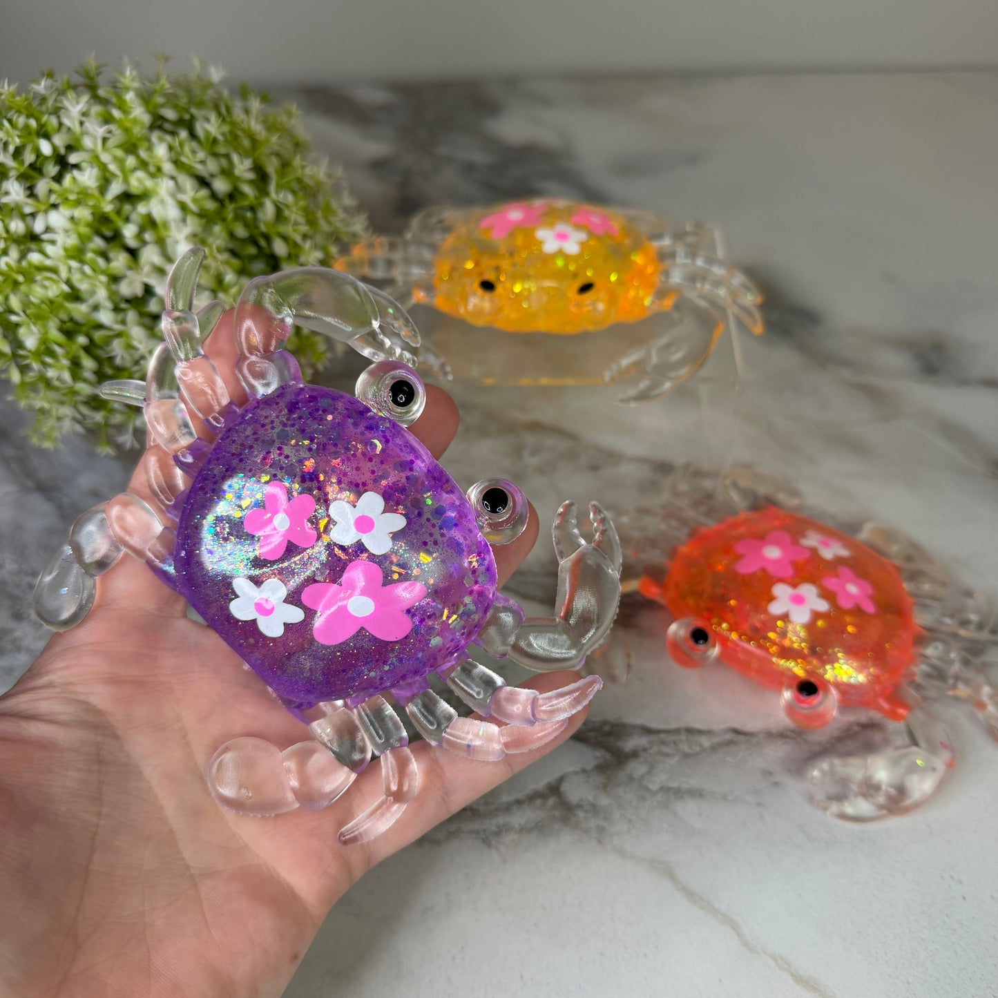 Squishy Toy - Glitter Crab - PREORDER